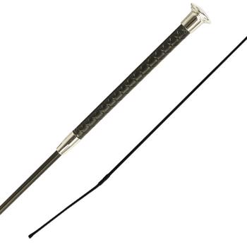 Woof Wear Reptile Dressage Whip | Black - Rose Gold | 110 cm