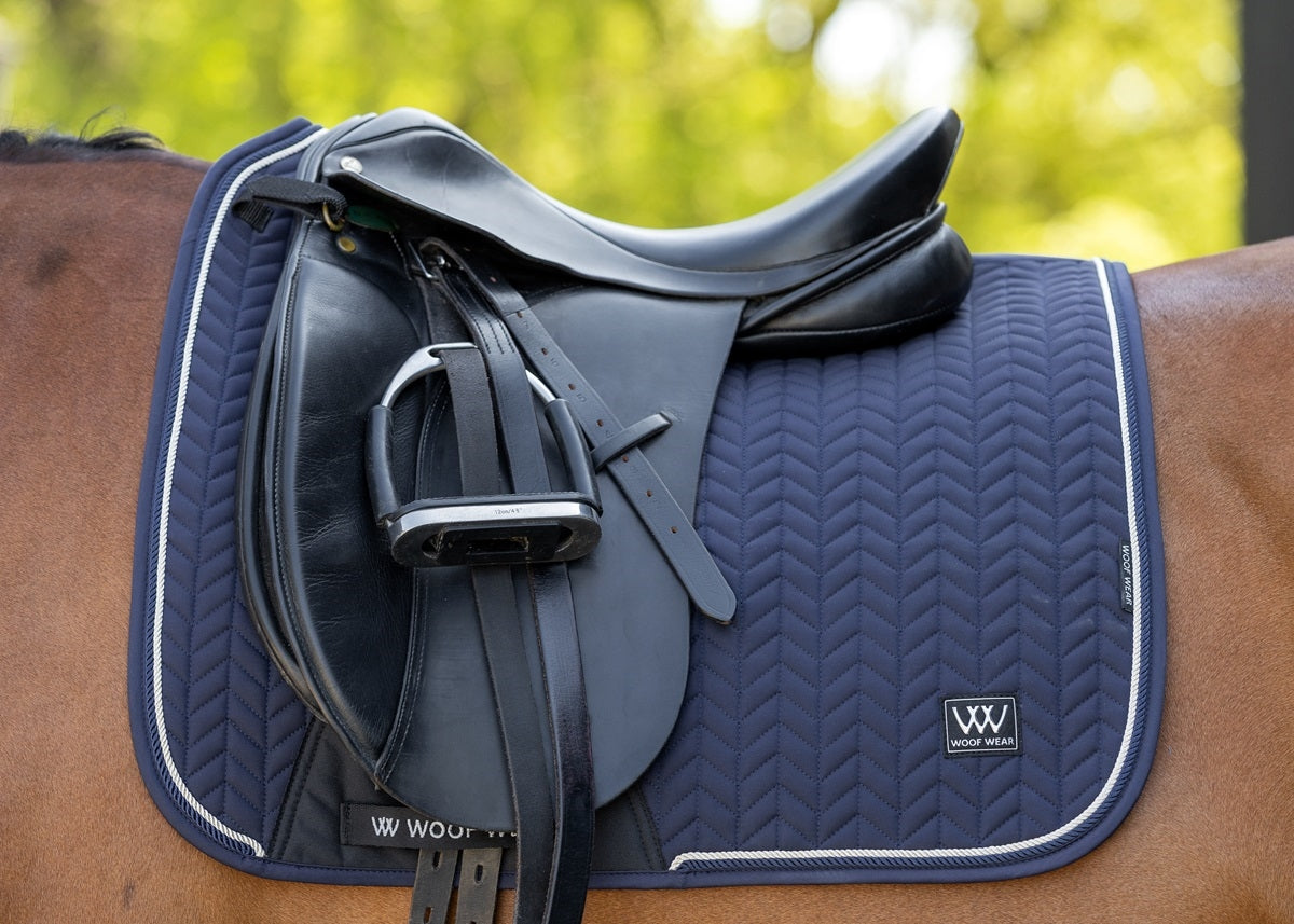 Woof Wear Herringbone Dressyr Schabrak, Navy