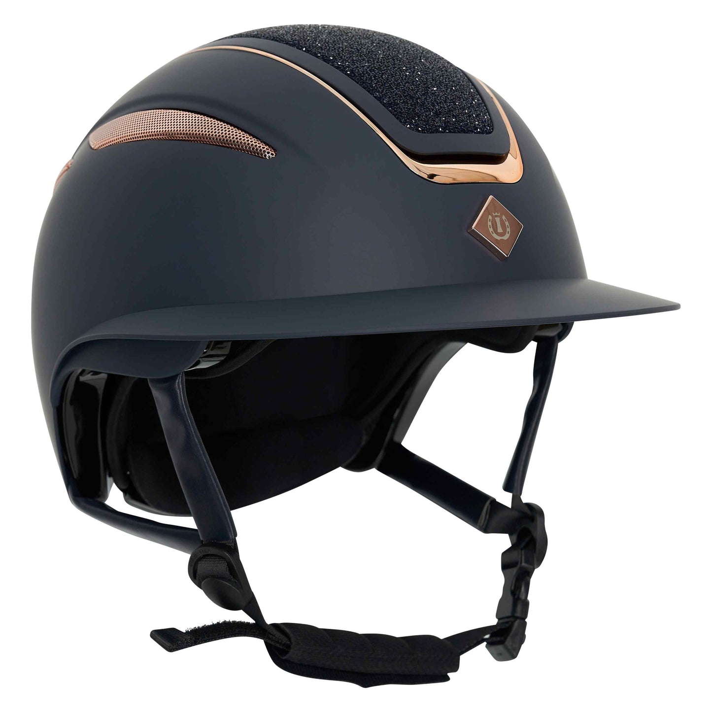 Imperial Riding Riding helmet IRHOlania Deluxe, Stor skärm, Navy/Rosegold