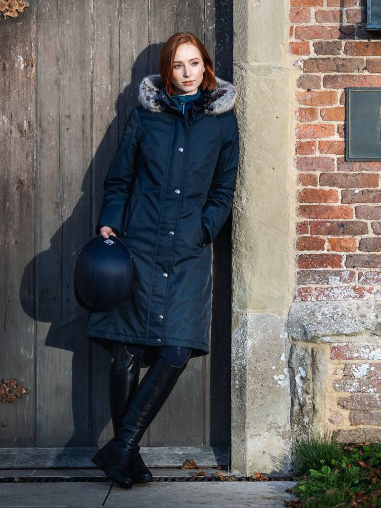 LeMieux Waterproof Long Riding Coat Navy
