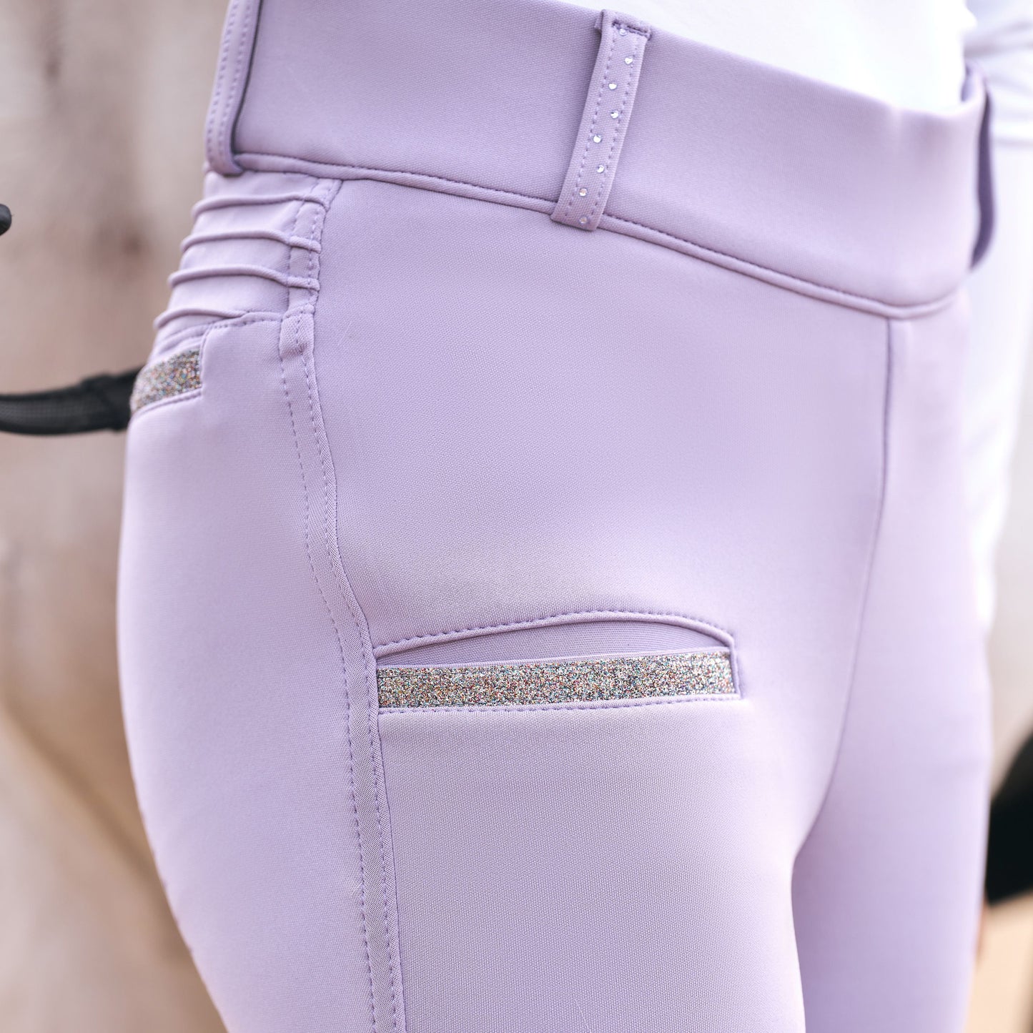 Imperial Riding Ridtights Junior, IRHComfi Sparks summer FullGrip, Lavendel