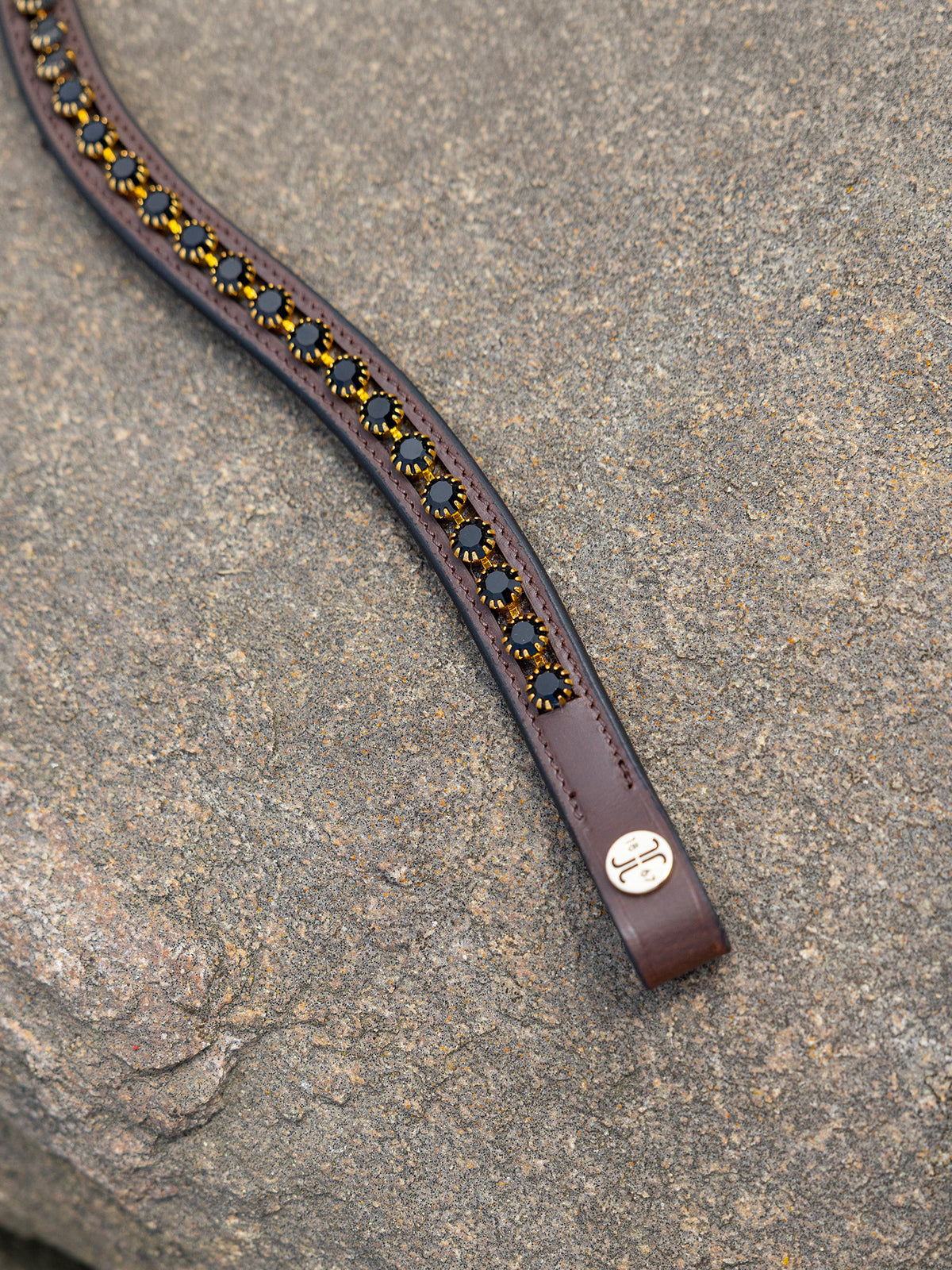 Jacson Pannband Kristall Onyx Guld Brun