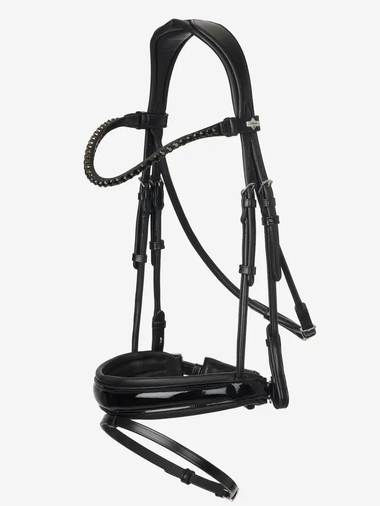 Kudos Patent Dressage Bridle Svart