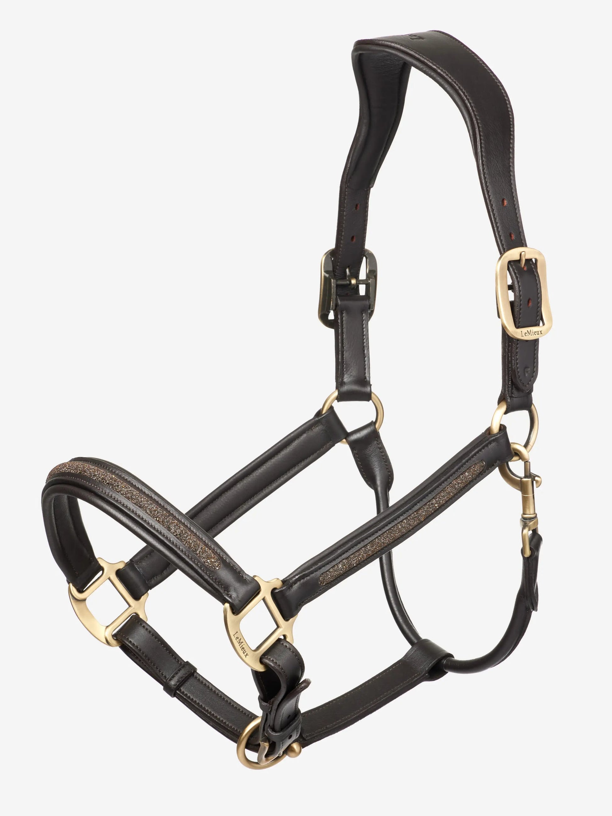 Imperial LeMieux Leather Crystal Headcollar Brown