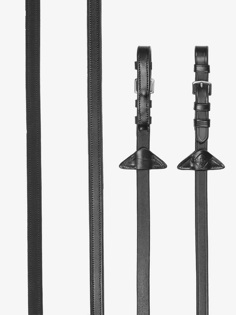 LeMieux Rubber Half Lined Halvfodrade gummityglar, Svart/Silver – bild 1