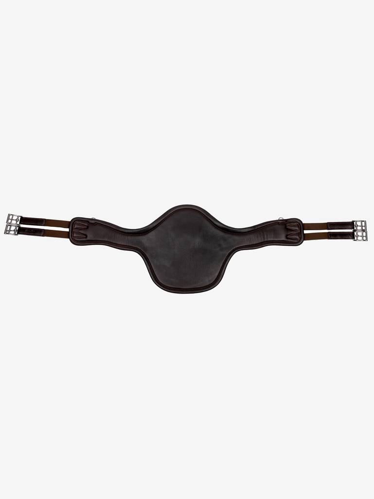 LeMieux Gel-Tek Anatomic Long Stud Sadelgjord med magplatta, Brun – bild 3