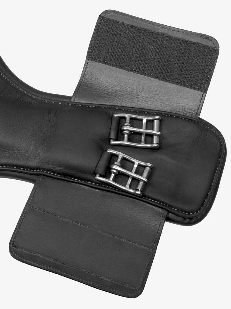 LeMieux Gel-Tek Anatomic Short Stud Kort sadelgjord med magplatta, Svart – bild 4