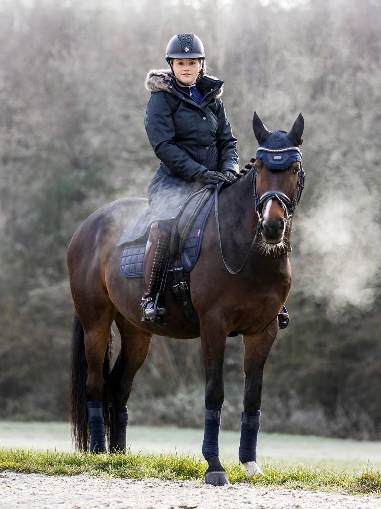 LeMieux Waterproof Long Riding Coat Navy