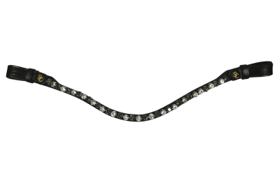 Browband with White/Grey crystals