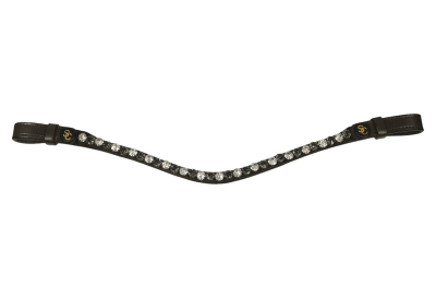 Browband with White/Grey crystals