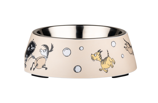 Matskål för hund Beige M