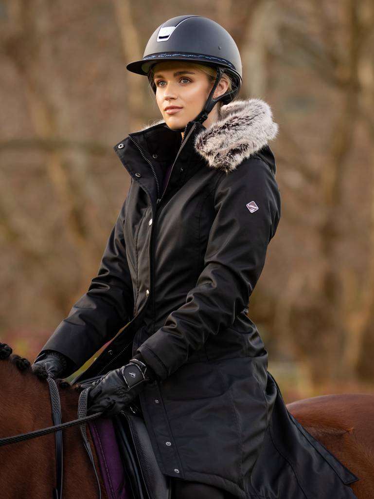 LeMieux Waterproof Long Riding Coat Black