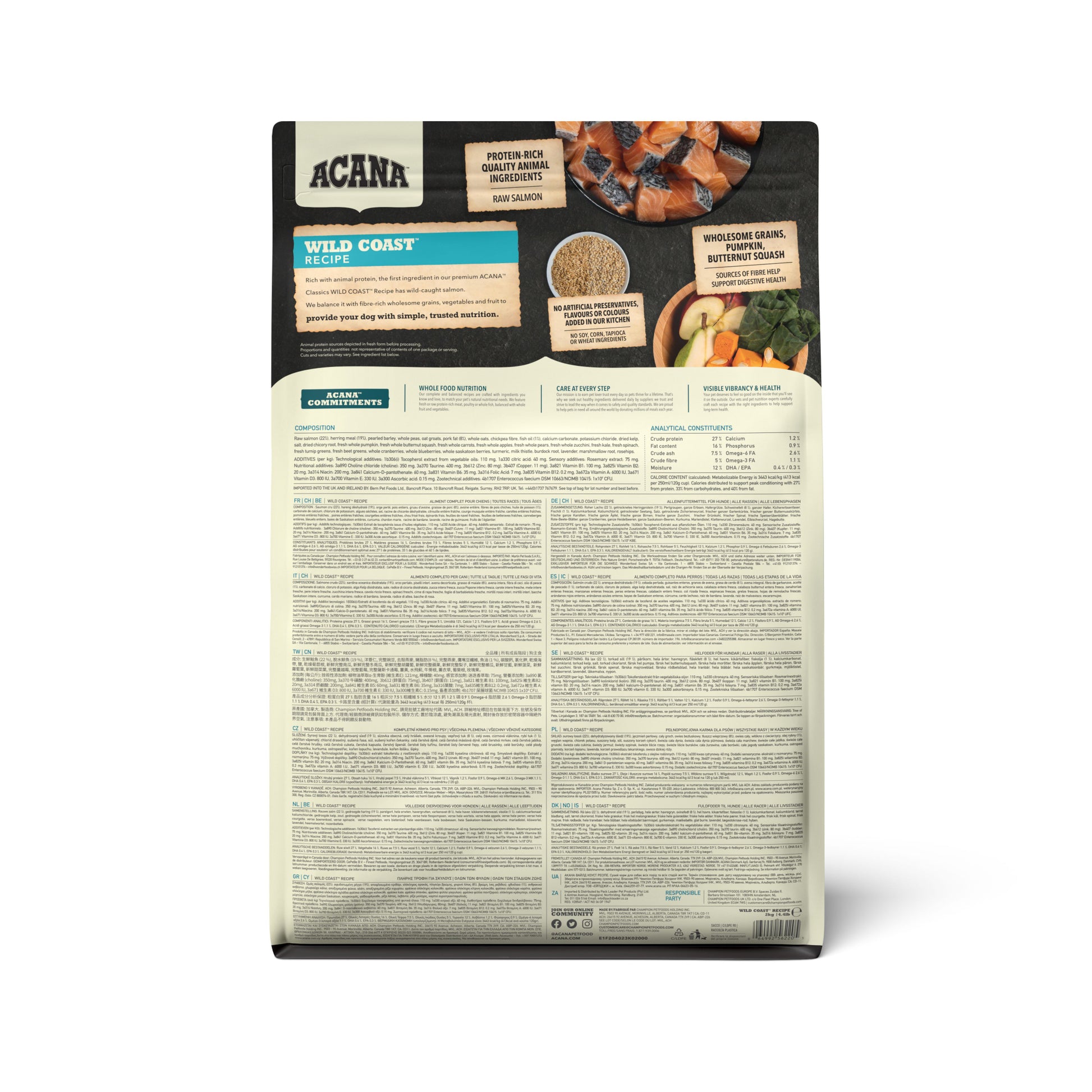 Acana Wild Coast Recipe Torrfoder för hund