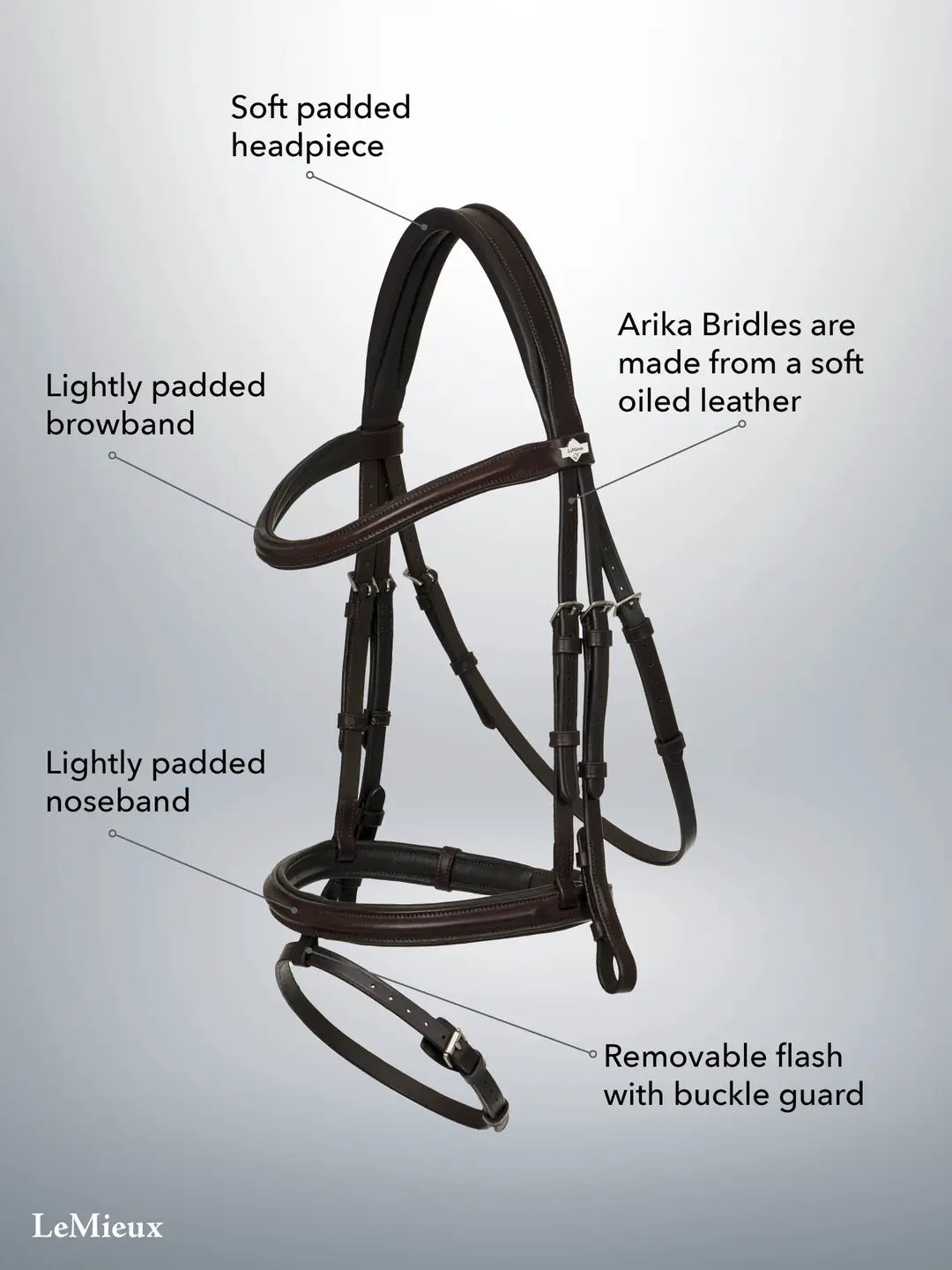 LM Arika Flash Bridle, Sort